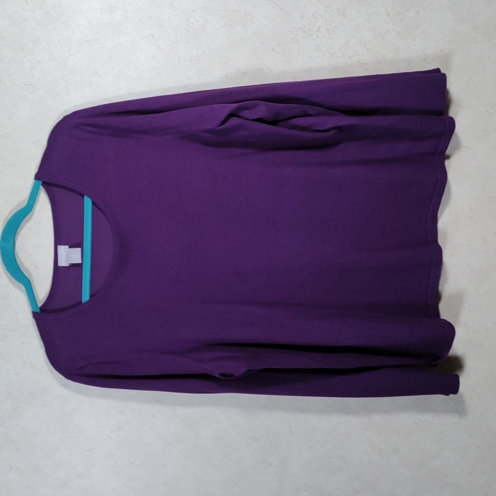 6121 Chico's purple long sleeve crew neck sweater 3 XL